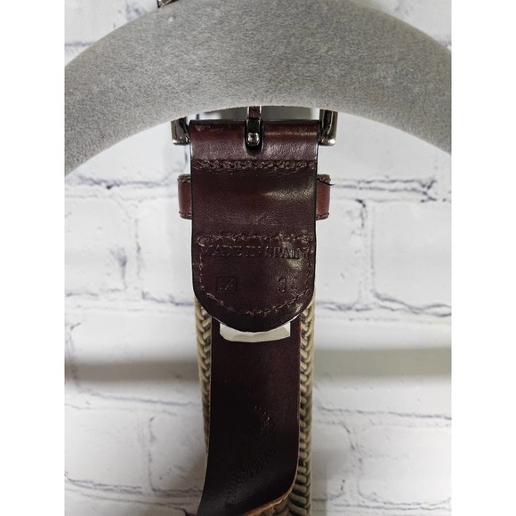 Tommy Bahama Men's Woven Belt Made in Spain Size 36‎ - 3.5 inches wide Brown - Picture 2 of 4
